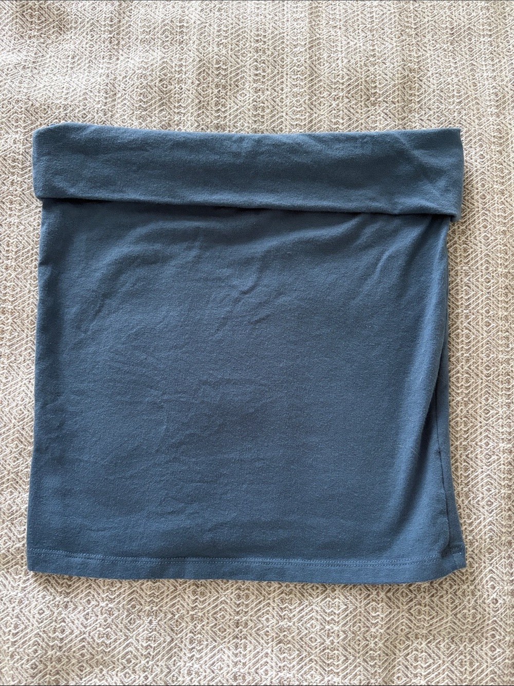 American Eagle Outfitters Fold-Over Tube Top in Slate Blue